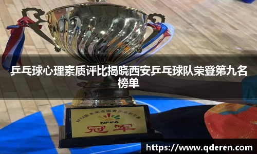 乒乓球心理素质评比揭晓西安乒乓球队荣登第九名榜单